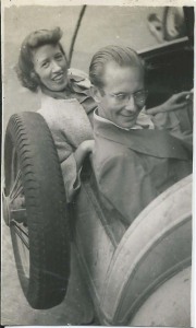 Doris in a rumble seat